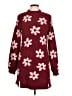 Francesca's 100% Polyester Floral Burgundy Pullover Sweater Size L - photo 1