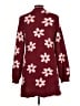 Francesca's 100% Polyester Floral Burgundy Pullover Sweater Size L - photo 2
