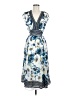 ECI Print Blue Casual Dress Size 6 - photo 1