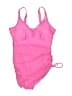 Unbranded Solid Pink One Piece Swimsuit Size M - photo 1