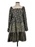 Easel 100% Polyester Animal Print Black Casual Dress Size S - photo 1