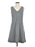 Ann Taylor LOFT Chevron-herringbone Gray Casual Dress Size 8 - photo 1