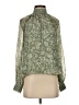 Intermix 100% Silk Green Long Sleeve Silk Top Size 2 - photo 1