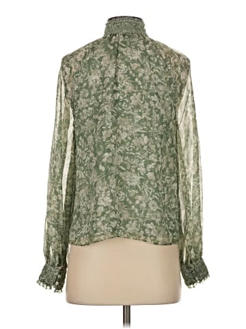 Intermix Long Sleeve Silk Top (view 2)