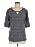JM Collection Black 3/4 Sleeve Blouse Size M - photo 1