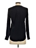 J.Crew 100% Silk Black Long Sleeve Silk Top Size 00 - photo 2