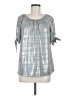 Emi & Joe Metallic Silver 3/4 Sleeve Blouse Size M - photo 1