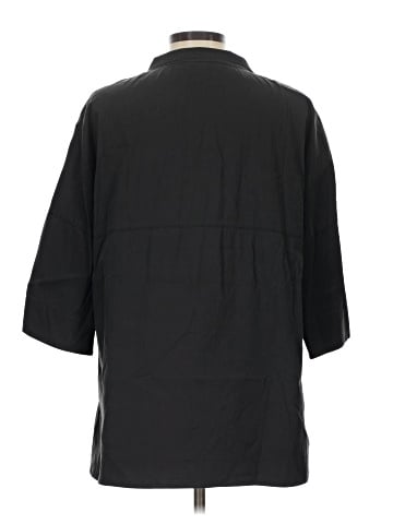Lafayette 148 New York 3/4 Sleeve Button-Down Shirt (view 2)