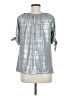Emi & Joe Metallic Silver 3/4 Sleeve Blouse Size M - photo 2