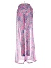 Beach Bunny 100% Polyester Paisley Pink Purple Casual Pants Size S - photo 2