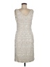 Carlisle 100% Polyester Jacquard Ivory Cocktail Dress Size 6 - photo 1