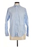 Everlane 100% Cotton Chevron-herringbone Blue Long Sleeve Button-Down Shirt Size 6 - photo 1