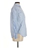 Everlane 100% Cotton Chevron-herringbone Blue Long Sleeve Button-Down Shirt Size 6 - photo 4