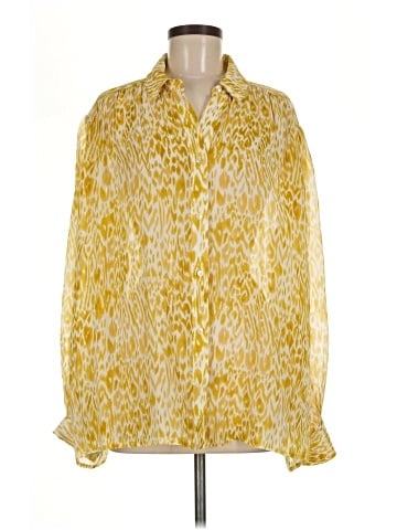Anine Bing Long Sleeve Silk Top (view 1)