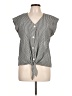 Como Vintage Gray Short Sleeve Blouse Size L - photo 1