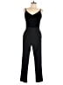 Black Halo Solid Black Jumpsuit Size 10 - photo 1