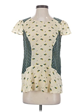 Maeve Short Sleeve Silk Top (view 1)