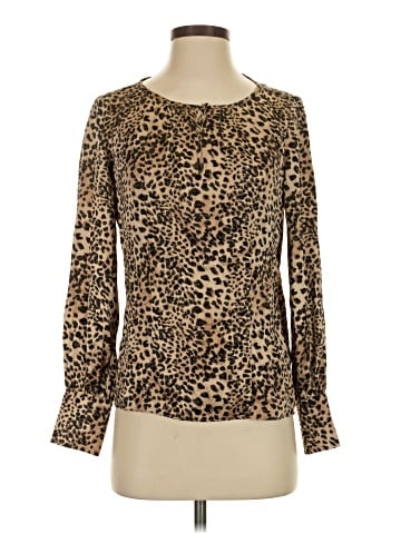 Rebecca Taylor Long Sleeve Silk Top (view 1)