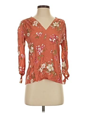Rebecca Taylor 3/4 Sleeve Silk Top (view 1)