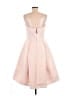 Amsale 100% Polyester Solid Pink Cocktail Dress Size 12 - photo 2