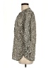 M&S 100% Cotton Animal Print Tan Long Sleeve Blouse Size UK 10 / US 6 - photo 5