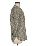 M&S 100% Cotton Animal Print Tan Long Sleeve Blouse Size UK 10 / US 6 - photo 4