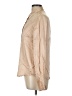 CW 100% Silk Tan Long Sleeve Silk Top Size 12 - photo 5