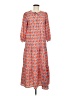 Unbranded 100% Polyester Paisley Orange Casual Dress Size M - photo 1
