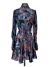Tart Paisley Blue Cocktail Dress Size S - photo 2