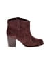 Splendid 100% Leather Burgundy Ankle Boots Size 10 - photo 1