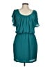 City Triangles 100% Polyester Solid Teal Casual Dress Size M - photo 1