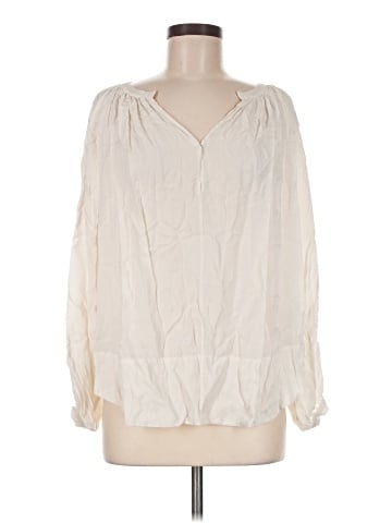 Tamara Mellon Long Sleeve Silk Top (view 1)