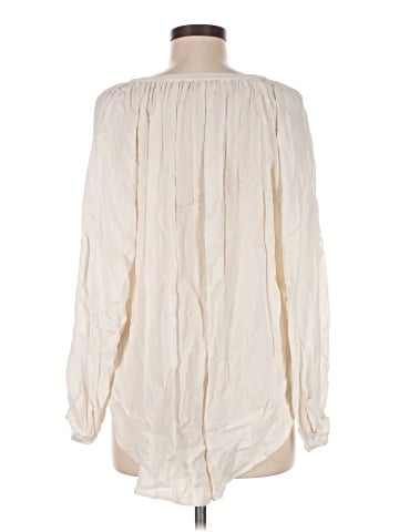 Tamara Mellon Long Sleeve Silk Top (view 2)