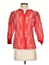 CAbi 100% Cotton Red 3/4 Sleeve Blouse Size XS - photo 1