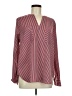 CAbi 100% Polyester Stripes Burgundy Long Sleeve Blouse Size M - photo 1