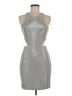 Express 100% Polyester Metallic Silver Cocktail Dress Size 6 - photo 1