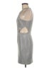 Express 100% Polyester Metallic Silver Cocktail Dress Size 6 - photo 5