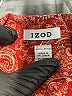IZOD 100% Cotton Paisley Red Short Sleeve Blouse Size L - photo 7