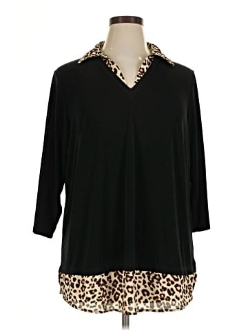 Adrianna Papell Long Sleeve Polo (view 1)