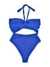 Zara Solid Blue Two Piece Swimsuit Size XL - photo 2