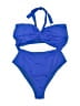 Zara Solid Blue Two Piece Swimsuit Size XL - photo 1