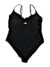 H&M Solid Black One Piece Swimsuit Size L - photo 1