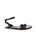 J.Crew 100% Leather Black Sandals Size 8 1/2 - photo 1