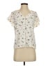 Ann Taylor 100% Polyester Ivory Short Sleeve Blouse Size XS (petite) - photo 1