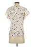 Ann Taylor 100% Polyester Ivory Short Sleeve Blouse Size XS (petite) - photo 2
