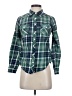Buttons 100% Cotton Plaid Green Long Sleeve Button-Down Shirt Size S - photo 1