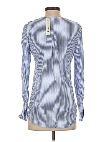 Aqua Long Sleeve Blouse (view 2)