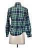 Buttons 100% Cotton Plaid Green Long Sleeve Button-Down Shirt Size S - photo 2