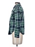 Buttons 100% Cotton Plaid Green Long Sleeve Button-Down Shirt Size S - photo 5
