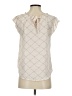 LC Lauren Conrad 100% Polyester Ivory Sleeveless Blouse Size XS - photo 2